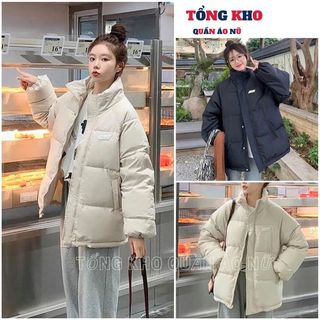 Áo Phao Béo Nam Nữ Logo CN dáng hàn quốc hàng quảng châu loại 1 có 3 lớp dày dặn - TONGKHO