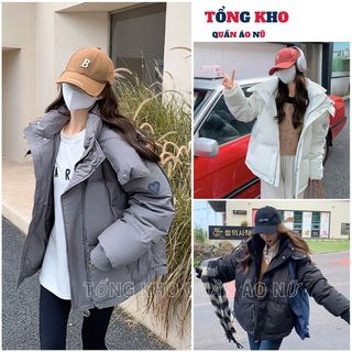 Áo Phao Nữ Béo Có Mũ Thêu Hình Trái Tim Ở Tay Áo Mẫu 3 Lớp Siêu Đẹp Phong Cách Ulzzang - TONGKHO