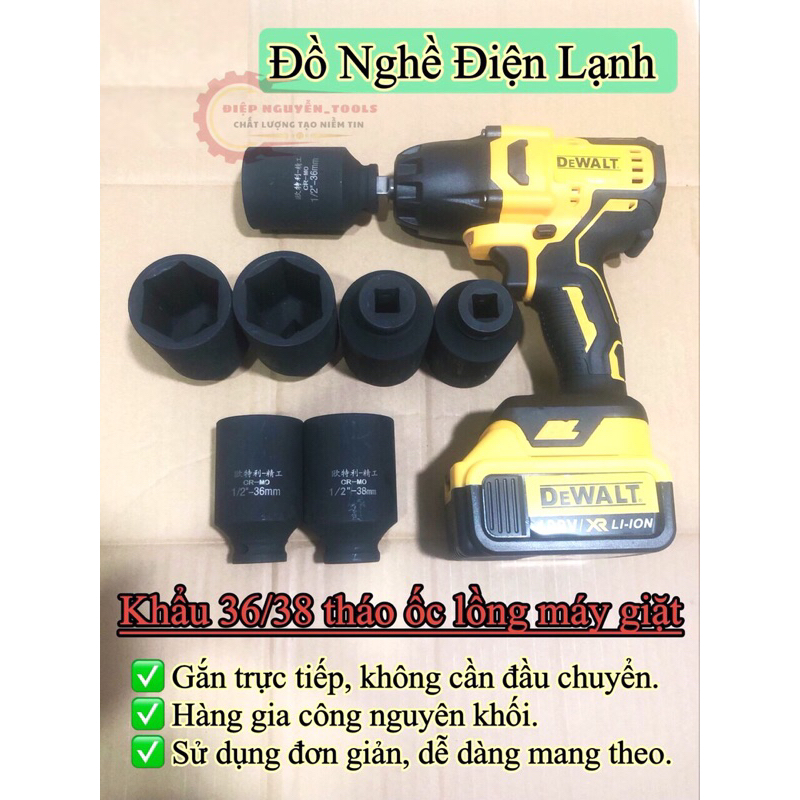 Khẩu bulong tháo ốc lồng máy giặt