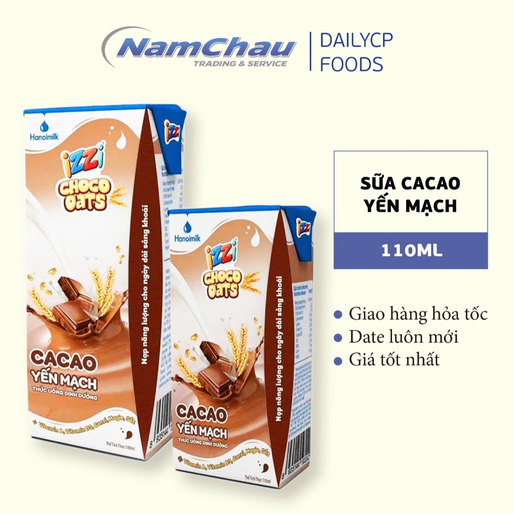 Thùng 48 hộp Sữa Tiệt Trùng IZZI Ca cao yến mạch Choco Oats 100ml [HN giao hàng hoả tốc] - Ảnh 2
