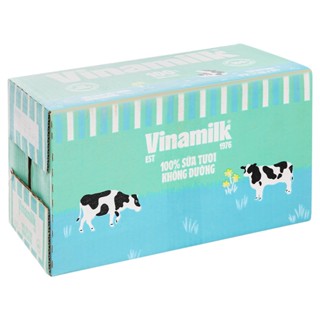 Thùng 12 hộp sữa không đường Vinamilk hộp 1 lít