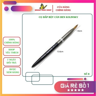 Cọ đắp bột móng tay chân kolinsky-germany (cán đen)