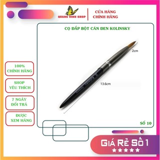 Cọ đắp bột móng tay chân kolinsky-germany (cán đen)