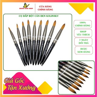 Cọ đắp bột móng tay chân kolinsky-germany (cán đen)