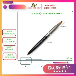 Cọ đắp bột móng tay chân kolinsky-germany (cán đen)