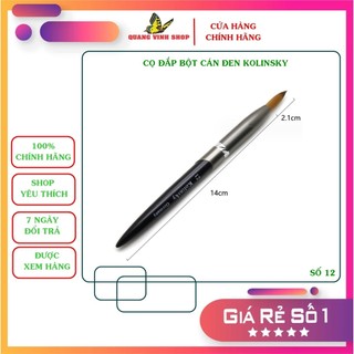 Cọ đắp bột móng tay chân kolinsky-germany (cán đen)