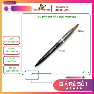 Cọ đắp bột móng tay chân kolinsky-germany (cán đen)