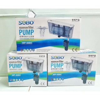 Lọc treo dạng mỏng sobo wp 308h, 6w, phù hợp cho bể cá cảnh 30-40cm, rất gọn nhẹ, hiệu quả