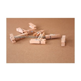 Combo 10 kẹp gỗ mộc to - 7cm