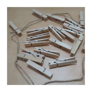 Combo 10 kẹp gỗ mộc to - 7cm