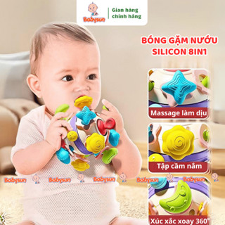 Gặm nướu cho bé xoay 360 độ  Babysun - gặm nướu hình xúc giác silicon cao cấp an toàn cho trẻ sơ sinh ở độ tuổi mọc răng