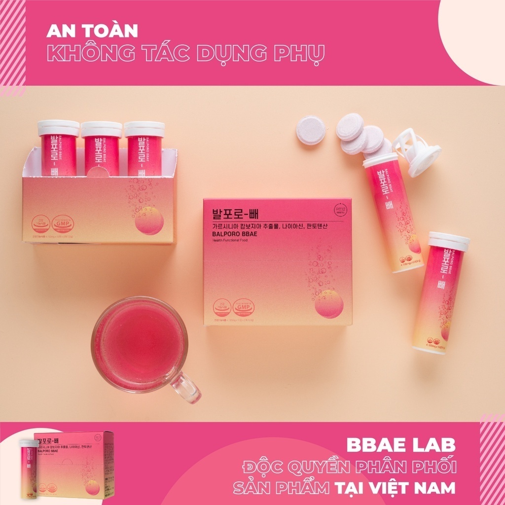 Giảm cân với  Viên sủi BALPORO BBAE Hàn Quốc Chính Hãng