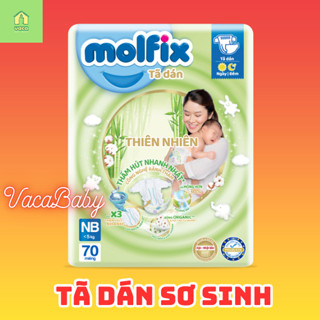 TÃ DÁN SƠ SINH MOLFIX THỔ NHĨ KỲ SIZE NB70 MIẾNG DÀNH CHO BÉ DƯỚI 5KG