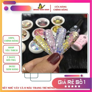 Sét nhũ vảy cá 8 màu trang trí móng