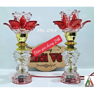 ĐÈN THỜ PHA LÊ CAO CẤP 034 (27 CM) 1 CẶP