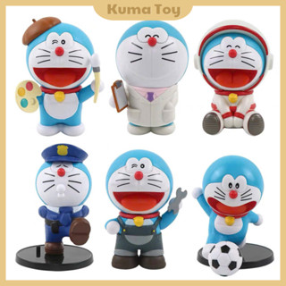 Mô hình Doraemon nghề nghiệp Bóng đá, Bác sĩ, Kĩ sư, Họa sĩ, Cảnh sát, Phi hành gia - đồ chơi doremon nobita trang trí