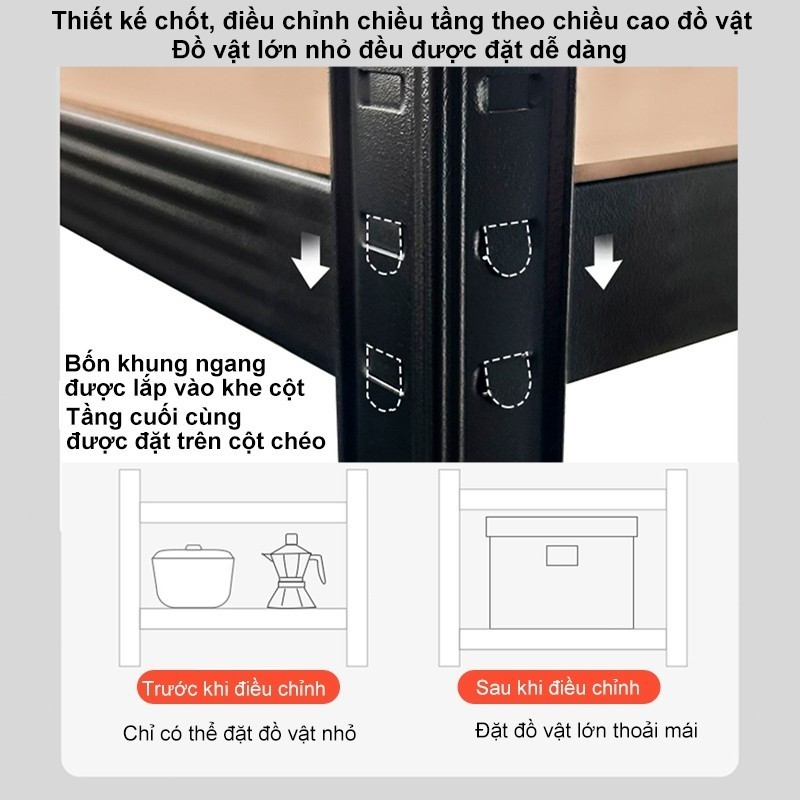 SUNNY Kệ Sắt + MDF V Lỗ 3/4/5/6 Tầng Kệ Đa Năng Cao Cấp Giao Hàng Nhanh Từ Nhiều Kích Thước Lựa Chọn | BigBuy360 - bigbuy360.vn