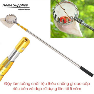 6M dụng cụ hái trái cây bằng  kim loại inox Sào thu hoạch trái cây trên cao tiện lợi Cột hái trên cao Bộ dụng cụ cắt tỉa