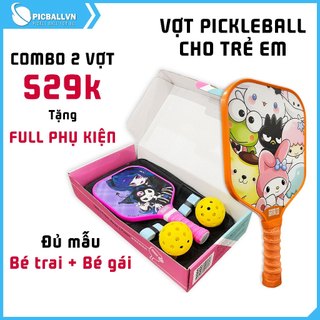 Vợt Pickleball Trẻ Em PICBALL VTE01 Chính Hãng, Sợi Thủy Tinh Siêu Nhẹ Vừa Lòng Bàn Tay Trẻ Em
