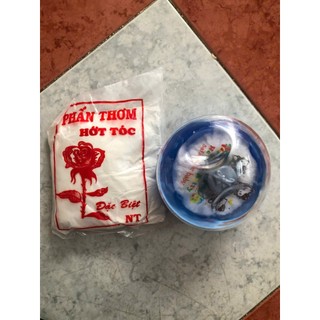 Hộp bông phấn hớt tóc, phấn hớt tóc