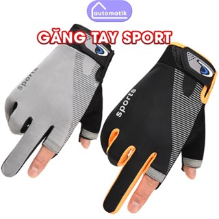 [G2] Găng Tay Chống Nắng Nam Nữ Chống Tia UV Xe Máy Automatik Đen Phượt Đi Nắng Hở Ngón Lái Xe Máy Lụa Băng Mùa Hè Sport