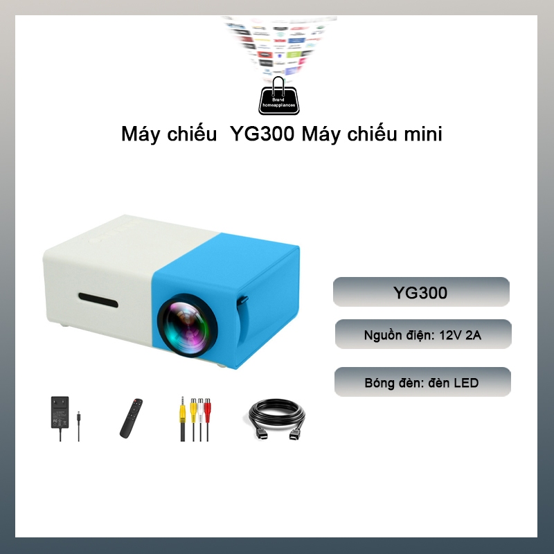 🔥COD🔥 Máy chiếu mini YG300, máy chiếu FullHD kết nối không dây qua Wifi-Máy chiếu đa phương tiện chất lượng cao