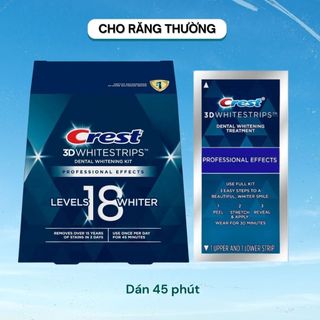 [Combo 7] Miếng dán trắng răng Crest 3D White Professional Effects - Dán trắng răng dành cho răng thường