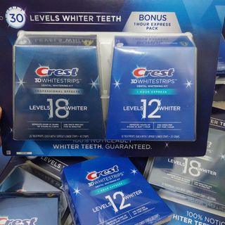 [Combo 7] Miếng dán trắng răng Crest 3D White Professional Effects - Dán trắng răng dành cho răng thường