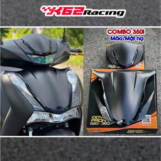 [Combo SH350i - 2 món]: Mão SH350i  / Mặt nạ SH350i viền đen Sporty Lắp SHVN (125i/150i/160i) đời từ 2020 đến 2024