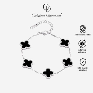 Vòng tay nữ Caterina Diamond Four Leaf Clovers Bracelet Silver 2026SV.BL
