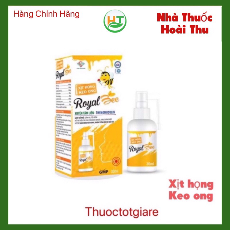Xịt họng keo ong Royal Bee - Giảm ho, đau họng