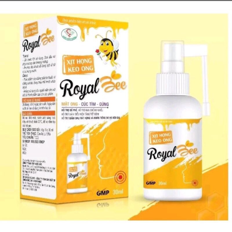 Xịt họng keo ong Royal Bee - Giảm ho, đau họng