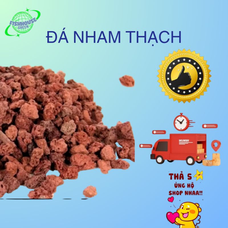 Đá nham thạch đỏ 500gr - 1kg