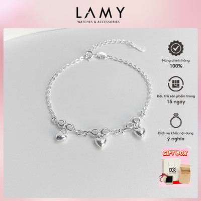 Lắc tay bạc LAMY Infinity Heart Bracelet Silver 2231