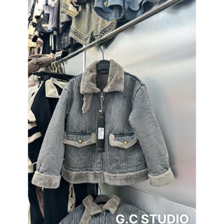 Áo Khoác Bò Lót Lông Mịn Nữ - Hàng Chính Phẩm QC - Cực Sang Xịn Mịn Nét Căng Ảnh Thật 100% .