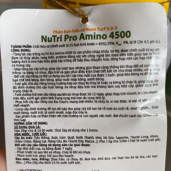 Phân bón hữu cơ NUTRI PRO Amino 4500