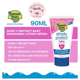  EXP 2026  ĐỌC KỸ MÔ TẢ  KEM CHỐNG NẮNG VẬT LÝ BANANA•BOAT SIMPLY PROTECT BABY SPF50+ 90ML 