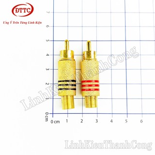 Bộ 3 Chiếc Jack AV-RCA Lò Xo Vặn Vít (Đỏ + Đen)