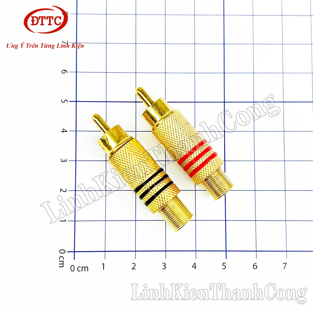 Bộ 3 Chiếc Jack AV-RCA Lò Xo Vặn Vít (Đỏ + Đen)
