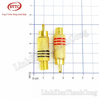 Bộ 3 Chiếc Jack AV-RCA Lò Xo Vặn Vít (Đỏ + Đen)