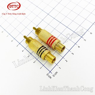 Bộ 3 Chiếc Jack AV-RCA Lò Xo Vặn Vít (Đỏ + Đen)
