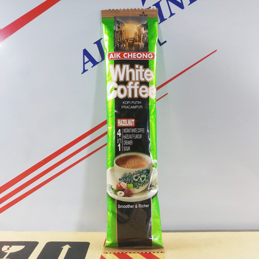 Gói nhỏ cà phê trắng Hạt Phỉ (Hazelnut) Aik Cheong 40g