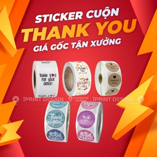 STICKER CUỘN 500 TEM - STICKER CẢM ƠN - STICKER CUTE