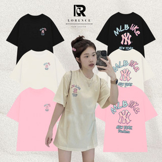 Áo Thun MLB Màu Xanh Hồng Chuẩn Cotton 2 Chiều Thoáng Mát - Lorence