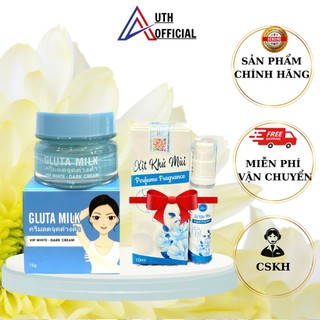 Kem Thâm nách Gluta Milk Thái Lan [Mua 1 Được 2] giảm thâm, ngăn mùi cơ thể hiệu quả an toàn 15gr TẶNG xịt khư mùi