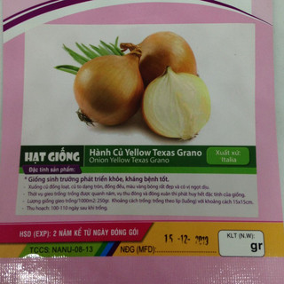 Gói 1g hạt giống hành củ