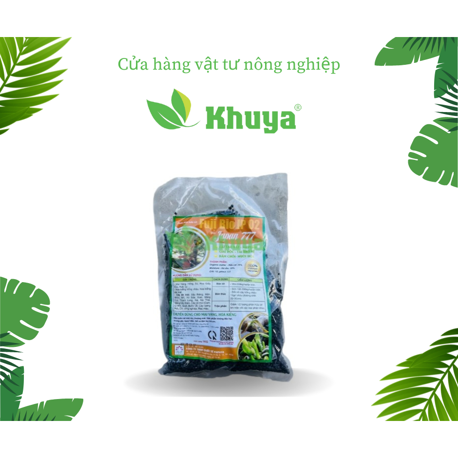 Phân bón hữu cơ Nhật Bản Fuji Bio JP 02 Japan 777 viên hạt 1kg