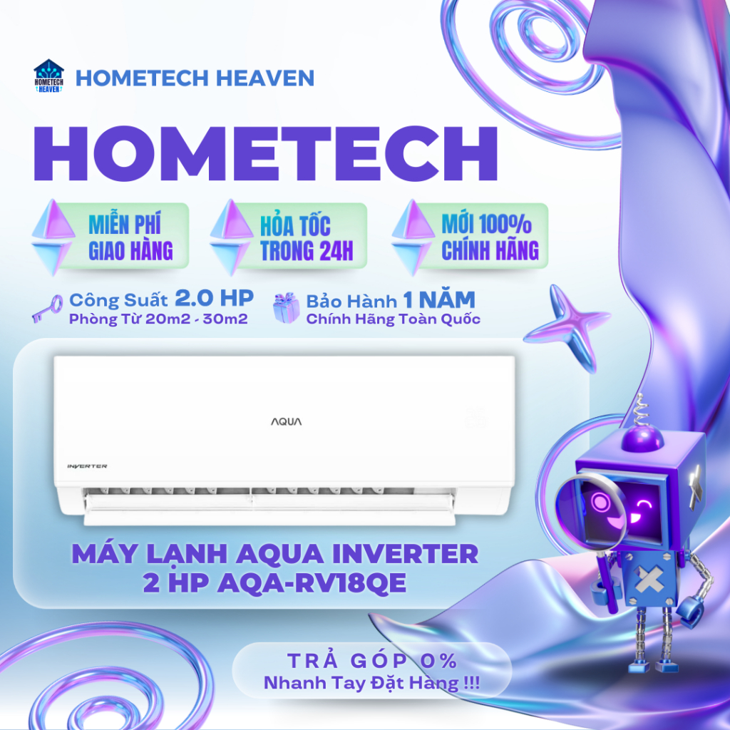 [MIỄN PHÍ GIAO HÀNG] AQA-RV18QE - Máy lạnh AQUA Inverter 2 HP AQA-RV18QE - Hàng Chính Hãng, Mới 100%