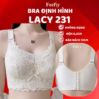 Áo Ngực Bra Định Hình FEELSY LACY 231 Áo Lót Không Gọng Bản To Chống Hằn Giảm Mỡ Lưng