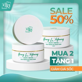 Kem body dưỡng trắng chuyên sâu, make up nâng tone cấp ẩm, body cream honey whitening Mla Beauty